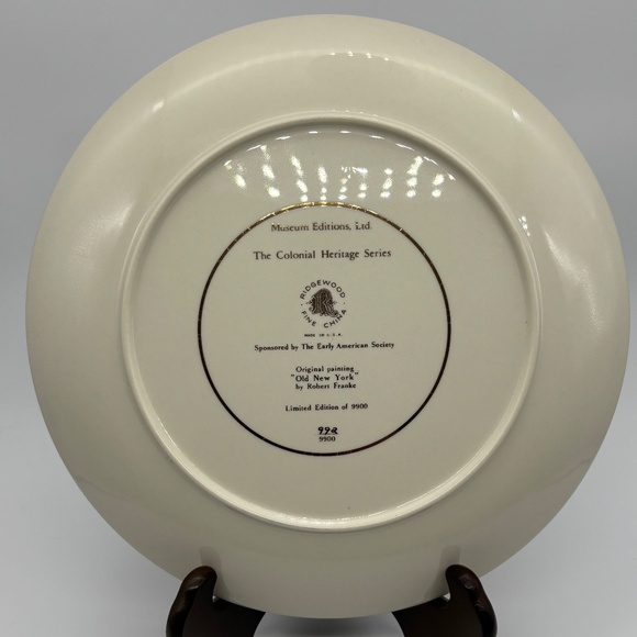 Colonial Heritage Series Decorative Wall Plate "Old New York" Signed & Numbered - Picture 8 of 9